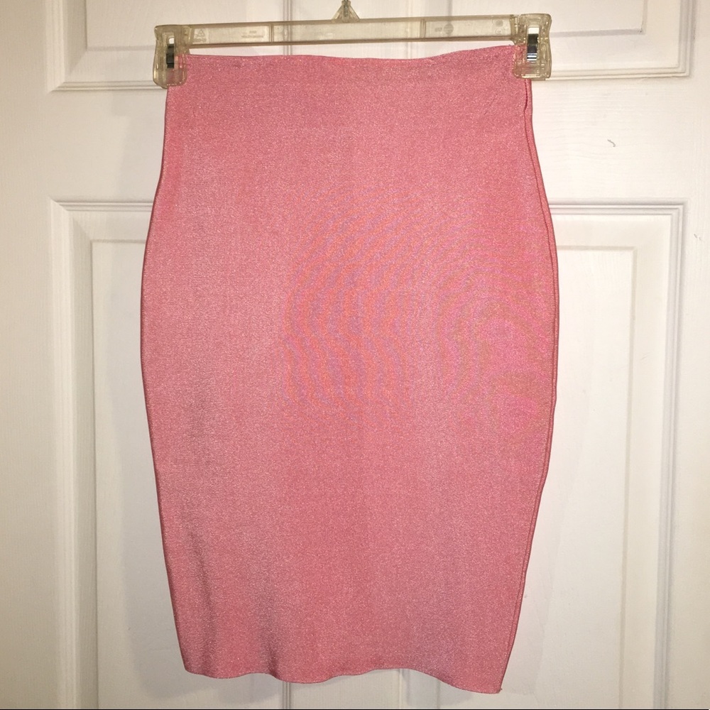 Pink Medium Bandage Above The Knee Skirt